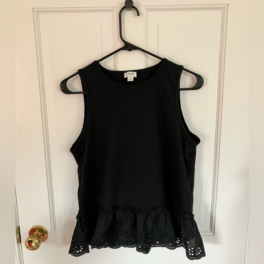 JCrew Peplum with Eyelet Lace Top